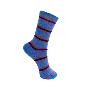 Brandi Striped Sock Blue Multi