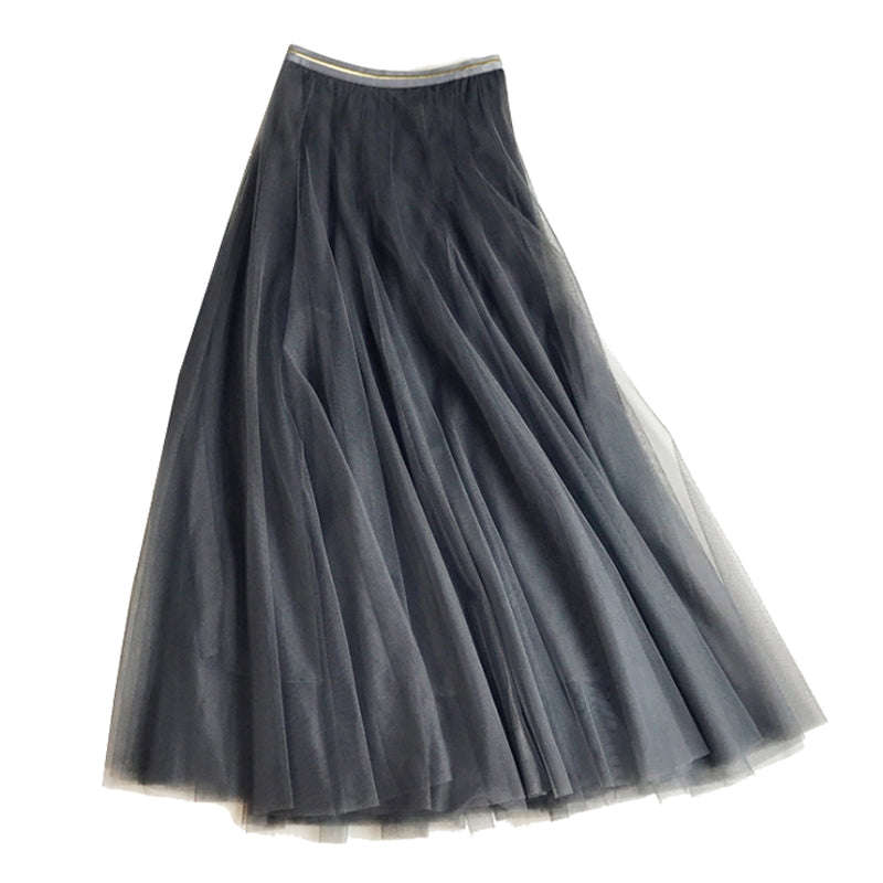 Tulle Layer Skirt Charcoal