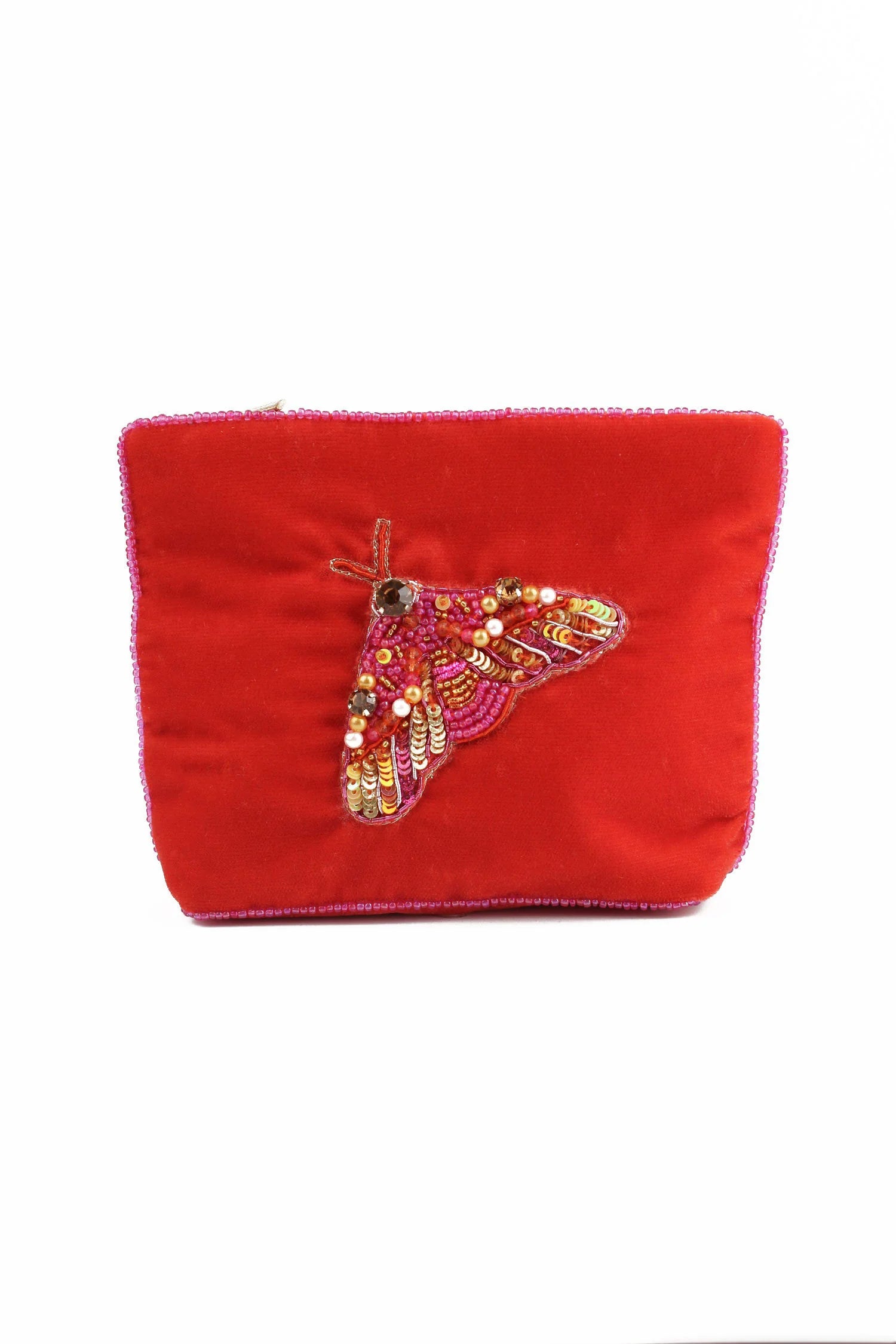 Orange Moth Small Pouch