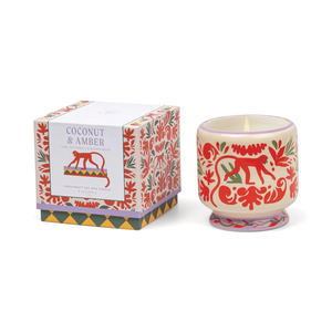 Jungle Coconut Amber Ceramic Candle