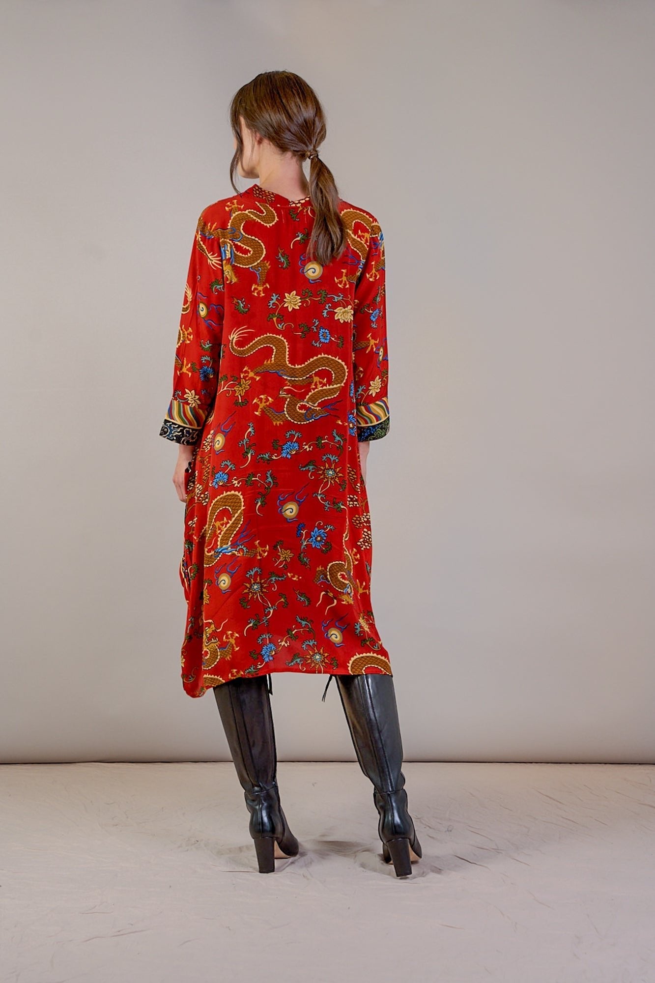 Asymmetric Dress Dragon Rust