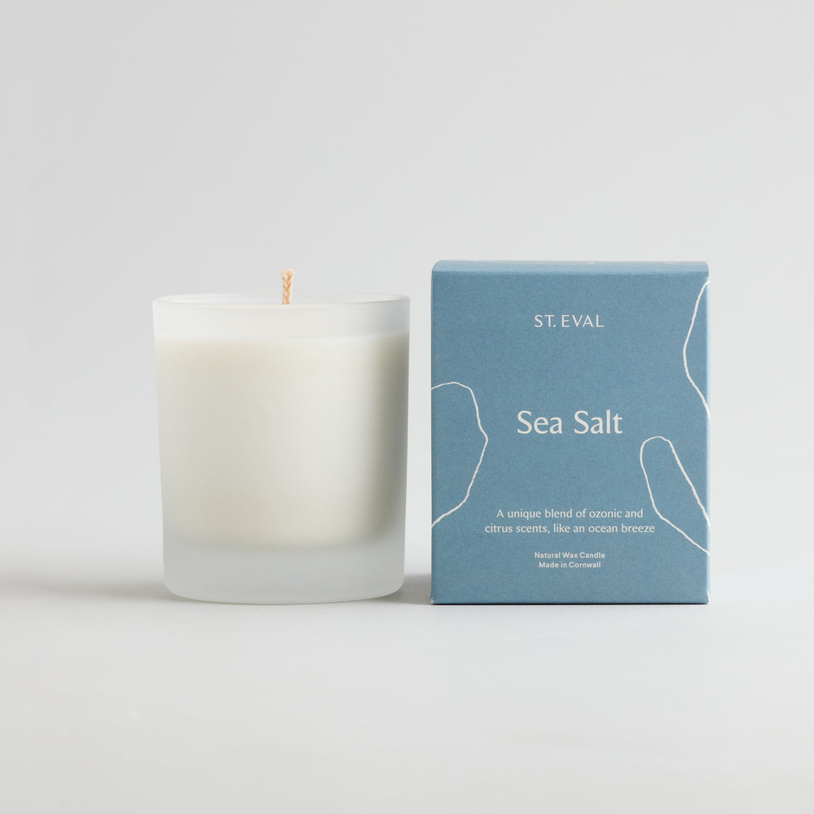 St Eval Lamorna Sea Salt Glass Candle