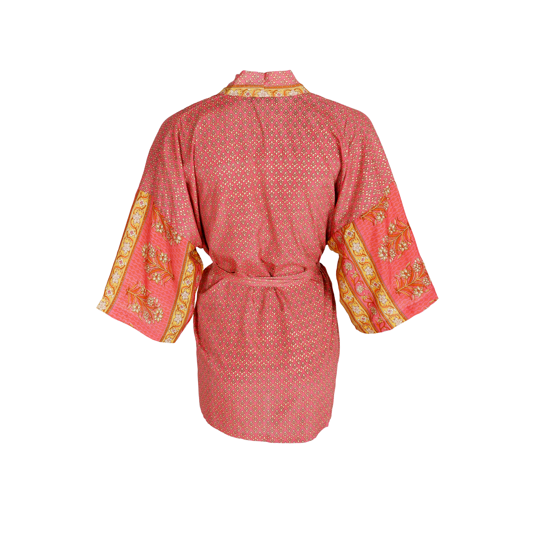 Luna Short Kimono Pink/Yellow