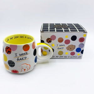 I work Hard Dog Boxed Cup