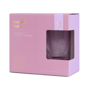 Highball Glass set of 2 Lilac