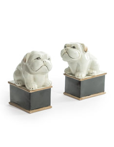 Pair of Ceramic Bulldogs