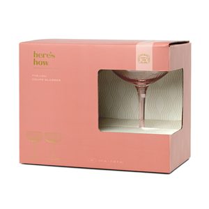 Coupe Glass Blush Boxed set of 2